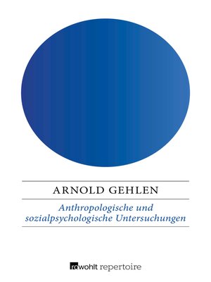 cover image of Anthropologische und sozialpsychologische Untersuchungen